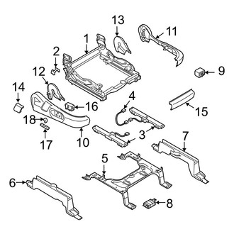 Mazda OE - Seats & Tracks - Tracks & Components (Passenger Seat, With Power)