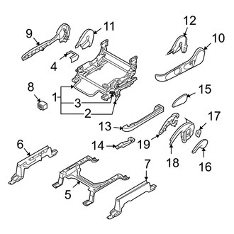 Mazda OE - Seats & Tracks - Tracks & Components (Driver Seat, W/O Power)