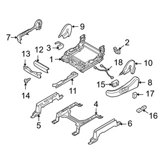 Mazda OE - Seats & Tracks - Tracks & Components (Driver Seat, With Power, W/O Leather)