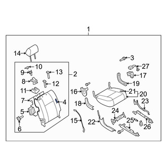 Mazda OE - Center Right Seat Back Cushion Cover