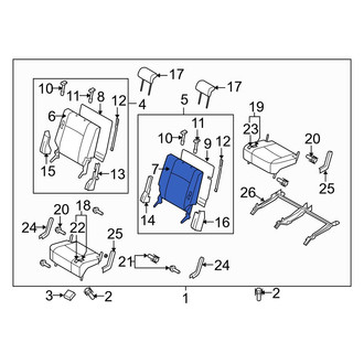 Mazda OE - Rear Left Seat Back Cushion Cover