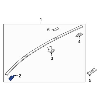 Mazda OE - Front Right Roof Molding Cap