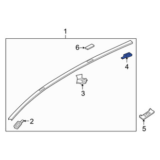 Mazda OE - Rear Right Roof Molding Cap