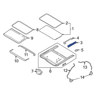 Mazda OE - Right Sunroof Guide Jaw