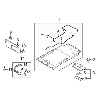 Mazda OE - Roof - Interior Trim (With Sunroof)