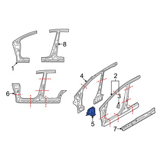 Mazda OE - Left Body A-Pillar Reinforcement