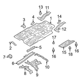 Mazda OE - Pillars, Rocker & Floor - Floor & Rails