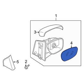 Mazda OE - Front Left Door Mirror Glass