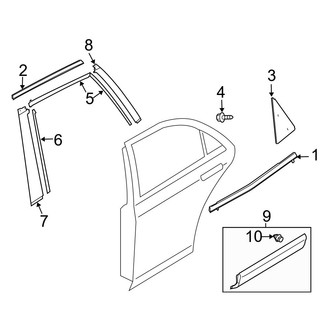 Mazda OE - Rear Door - Exterior Trim