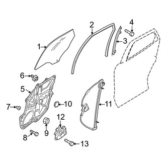 Mazda OE - Rear Door - Glass & Hardware