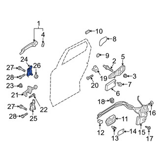 Mazda OE - Rear Left Upper Door Hinge