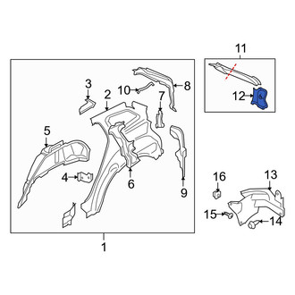 Mazda OE - Left Body D-Pillar Trim Panel