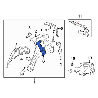 Mazda OE - Right Body C-Pillar Reinforcement