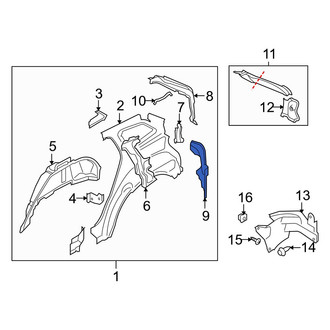 Mazda OE - Left Lower Body D-Pillar