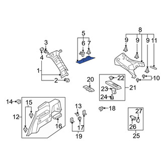 Mazda OE - Rear Right Interior Quarter Panel Trim Panel