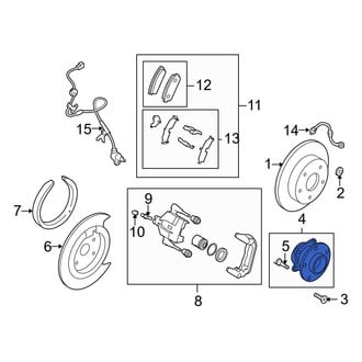 Mazda OE - Rear Wheel Bearing and Hub Assembly