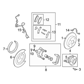 Mazda OE - Rear Suspension - Brake Components (FWD)