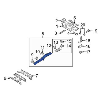 Mazda OE - Rear Left Frame Side Member Assembly