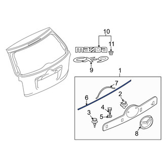 Mazda OE - Rear Lower Liftgate Finish Panel Gasket