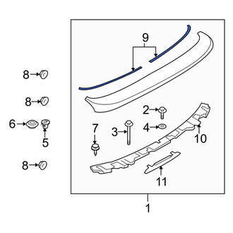 Mazda OE - Rear Spoiler Seal
