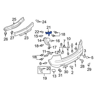Mazda OE - Rear Right Bumper Cover Bracket