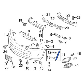 Mazda OE - Front Left Bumper Corner Cover