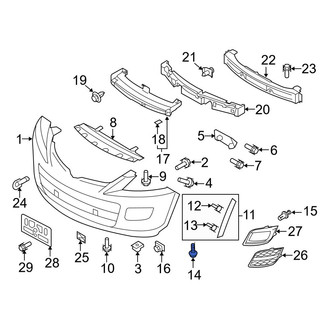 Mazda OE - Radiator Support Splash Shield Screw