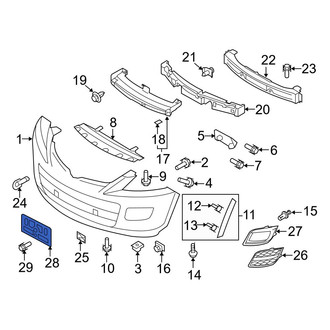 Mazda OE - Front License Plate Light Panel