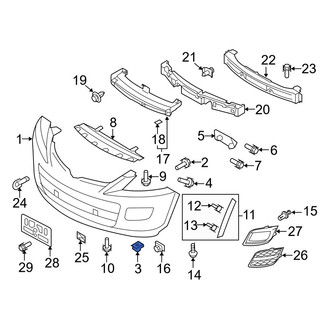 Mazda OE - Radiator Support Splash Shield Nut