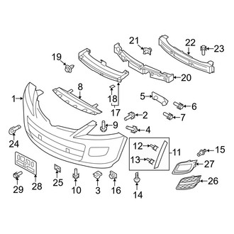Mazda OE - Front Bumper & Grille - Bumper & Components