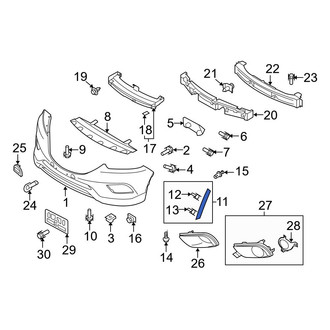 Mazda OE - Front Right Bumper Corner Cover