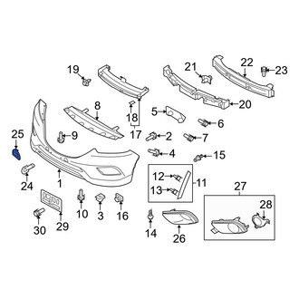Mazda OE - Front Left Bumper Cap