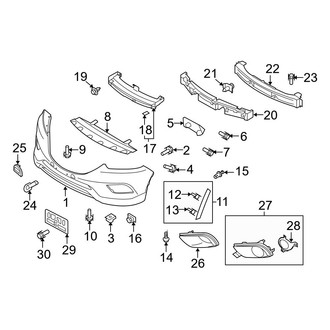 Mazda OE - Front Bumper & Grille - Bumper & Components