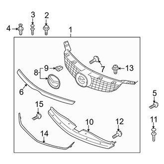 Mazda OE - Front Bumper & Grille - Grille & Components (Upper Grille)