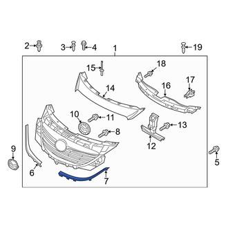 Mazda OE - Front Left Lower Grille Molding