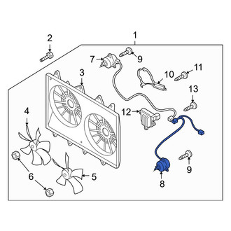Mazda OE - Left Engine Cooling Fan Motor
