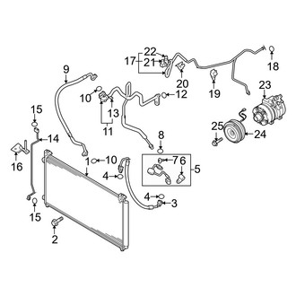 Mazda OE - Air Conditioner & Heater - Condenser, Compressor & Lines