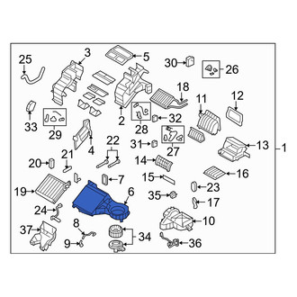Mazda OE - Front Lower HVAC Blower Motor Housing