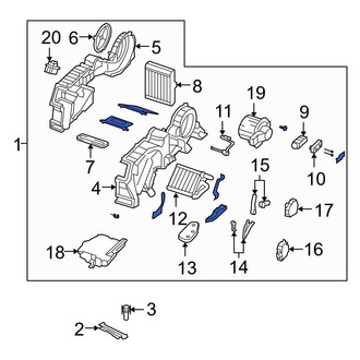Mazda OE - Rear HVAC Unit Case Assembly