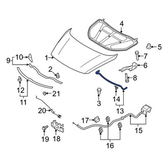Mazda OE - Rear Hood Seal