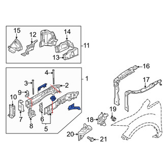 Mazda OE - Front Left Frame Side Member Assembly