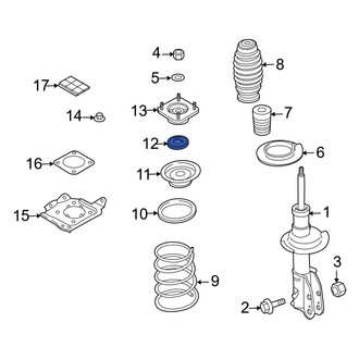 Mazda OE - Front Suspension Shock Absorber & Strut Mount Bushing