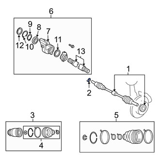 Mazda OE - Left CV Axle Shaft C-Clip