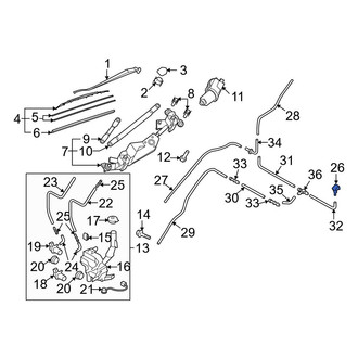 Mazda OE - Front Windshield Washer Nozzle