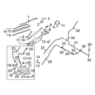 Mazda OE - Liftgate Washer Hose Adapter