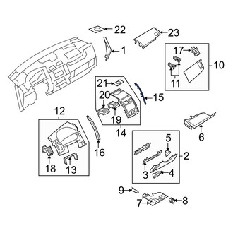 Mazda OE - Right Instrument Panel Molding