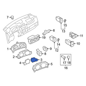 Mazda OE - Right Instrument Panel Lens