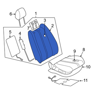 Mazda OE - Front Left Seat Back Cushion Cover