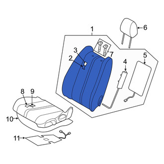 Mazda OE - Front Left Seat Back Cushion Cover