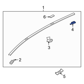 Mazda OE - Rear Right Roof Molding Cap